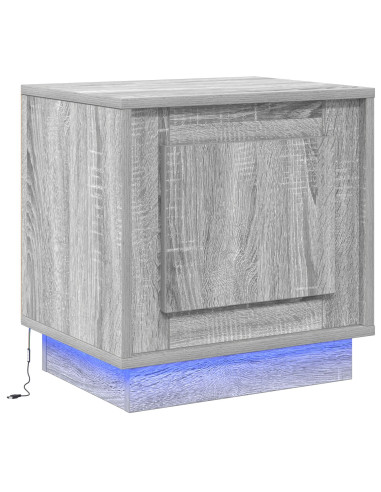 Armadio da Notte Grigio 44 x 34,5 x 45 cm Legno multistrato