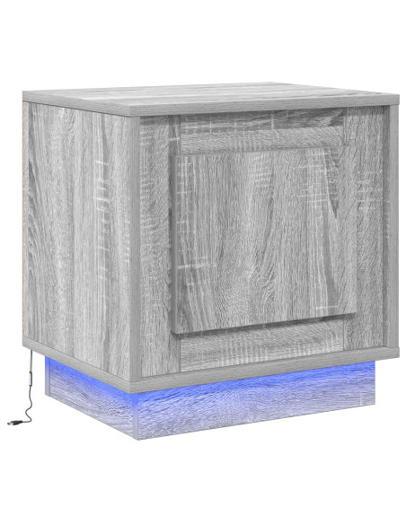 Armadio da Notte Grigio 44 x 34,5 x 45 cm Legno multistrato