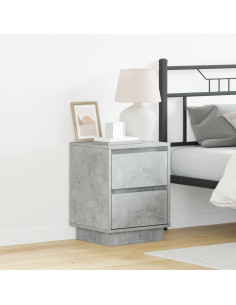 Armadio da Notte con cassetto Grigio cemento 39 x 34,5 x 50 cm