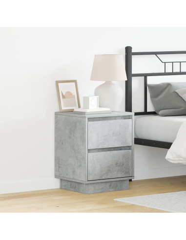 Armadio da Notte con cassetto Grigio cemento 39 x 34,5 x 50 cm