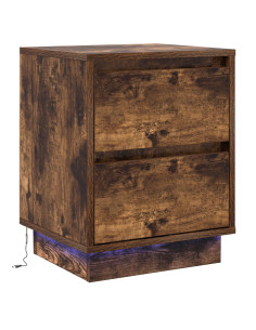 Armadio da Notte con cassetto Rovere fumé 39 x 34,5 x 50 cm