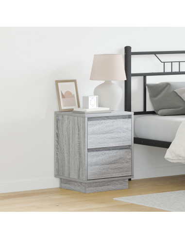 Armadio da Notte Grigio 39 x 34,5 x 50 cm Legno multistrato