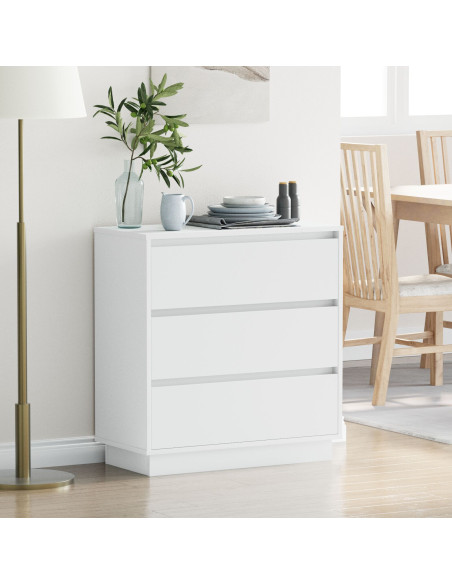 Comodino  con LED Bianco 71x34,5x75 cm Legno ingegnerizzato