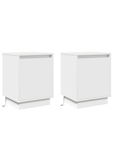 Armadio da Notte 2 pcs Bianco 39 x 34,5 x 50 cm