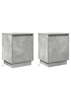 Armadio da Notte 2 pcs Grigio cemento 39 x 34,5 x 50 cm