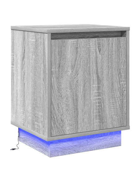 Armadio da Notte Grigio 39 x 34,5 x 50 cm Legno multistrato