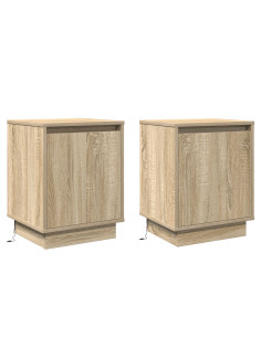 Armadio da Notte 2 pcs Rovere Sonoma 39 x 34,5 x 50 cm