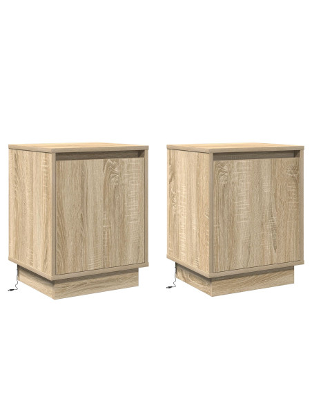 Set di comodini  Set di 2 Rovere di Sonoma Legno ingegnerizzato