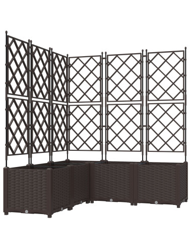 Vaso da giardino 5 pcs Marrone 120 x 120 x 143 cm Acciaio