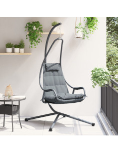 Sedia uovo sospesa Antracite 94 x 107 x 196,5 cm Acciaio