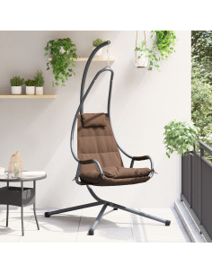 Sedia uovo sospesa Caffè 94 x 107 x 196,5 cm Acciaio