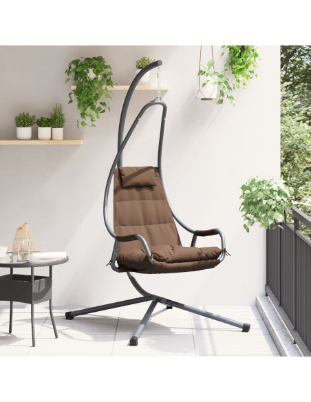 Sedia uovo sospesa Caffè 94 x 107 x 196,5 cm Acciaio