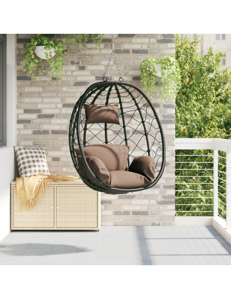 Sedia a Uovo Appesa  Basket senza Supporto Caffè Rattan Sintetico