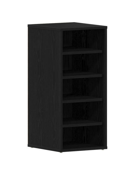Armadio porta scarpe  Nero Quercia 32x35x70 cm in legno ingegnerizzato