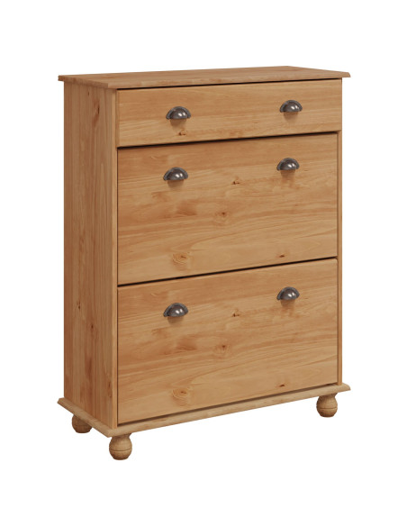 Mobile per scarpe ASKIM Marrone 85 x 35 x 108 cm Pino massello