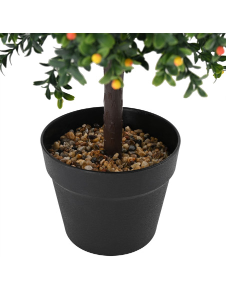 Albero Artificiale vitaXL con Frutti e Vaso 35x50 cm Verde