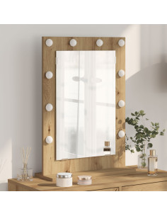 Specchio da Vanità Rovere artigianale 70 x 50 x 18 cm