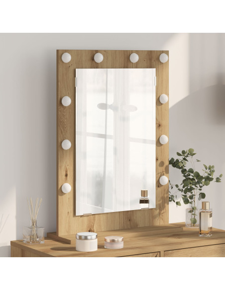 Specchio da Vanità Rovere artigianale 70 x 50 x 18 cm