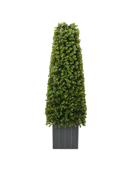 Albero di Eucalipto Artificiale con Vaso 27x27x90 cm Verde