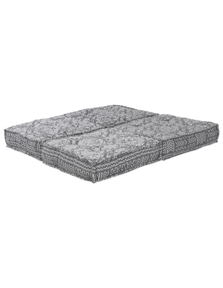 Divano modulare 2 pcs Grigio chiaro 140 x 70 x 36 cm Tessuto