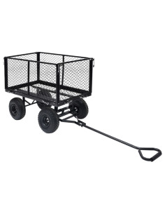 Carrello a Mano da Giardino Nero 350 kg 2
