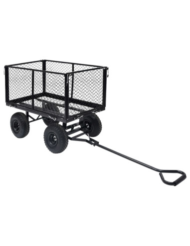 Carrello a Mano da Giardino Nero 350 kg