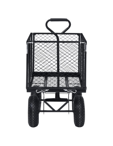 Carrello a Mano da Giardino Nero 350 kg