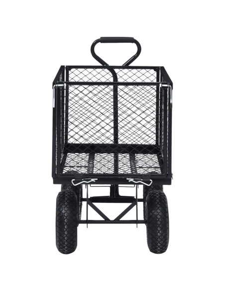 Carrello a Mano da Giardino Nero 350 kg