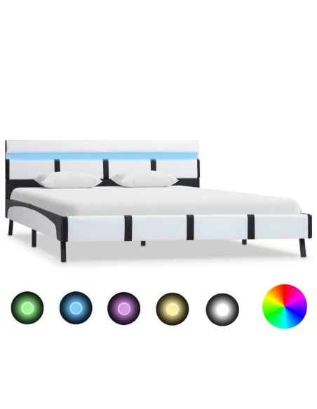 Giroletto con LED Bianco in Similpelle 160x200 cm