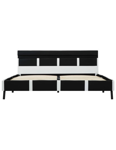 Giroletto con LED Nero in Similpelle 160x200 cm