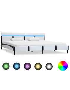 Giroletto con LED senza Materasso Bianco 180x200 cm