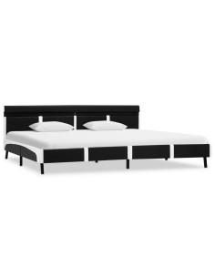 Giroletto con LED Nero in Similpelle 180x200 cm 2