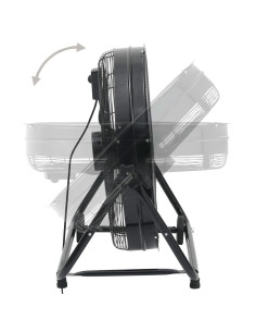 Ventilatore a Tamburo Industriale 60 cm 172,5 W Nero