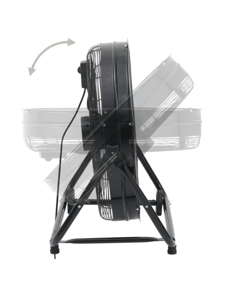 Ventilatore a Tamburo Industriale 60 cm 172,5 W Nero
