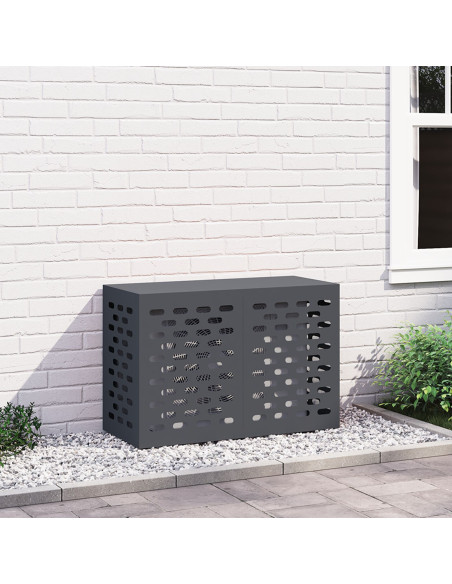 Copertura per Condizionatore  Antracite 90x40x60 cm Acciaio