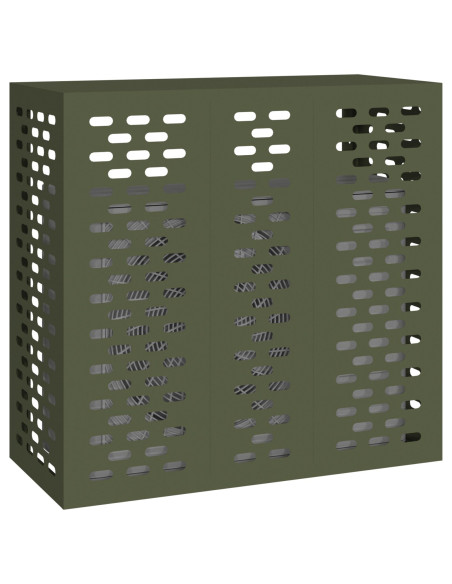Copertura per Condizionatore  Verde Oliva 110x50x105 cm in Acciaio