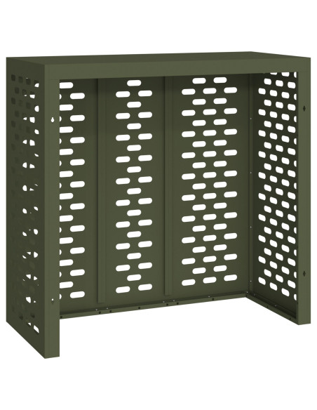 Copertura per Condizionatore  Verde Oliva 110x50x105 cm in Acciaio