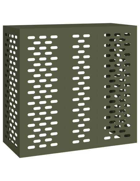 Copertura per Condizionatore  Verde Oliva 110x50x105 cm in Acciaio