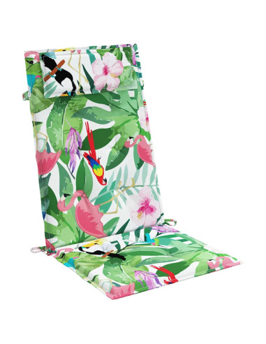 Cuscini per Sedia Schienale Alto 4pz Multicolore Tessuto Oxford