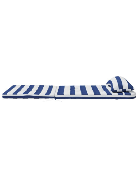 Cuscini Sedia Adirondack 2pz Strisce Bianche Blu Tessuto Oxford