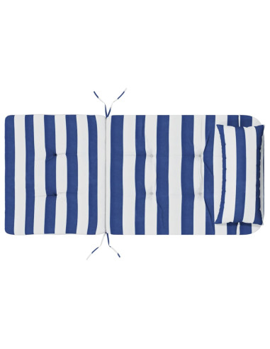 Cuscini Sedia Adirondack 2pz Strisce Bianche Blu Tessuto Oxford
