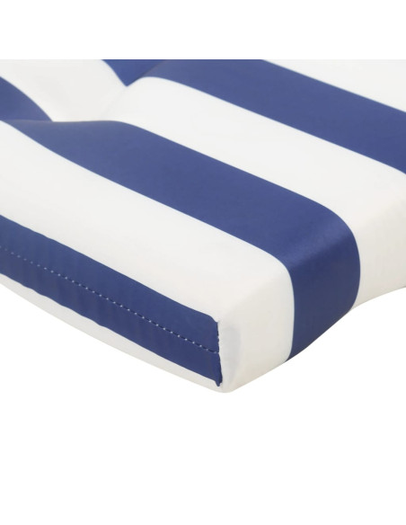 Cuscini Sedia Adirondack 2pz Strisce Bianche Blu Tessuto Oxford