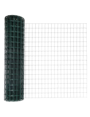 Recinzione con Posto Verde 1,4 x 10 m Acciaio e PVC