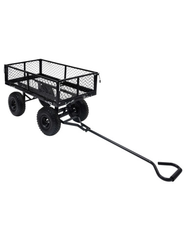 Carrello a Mano da Giardino Nero 250 kg