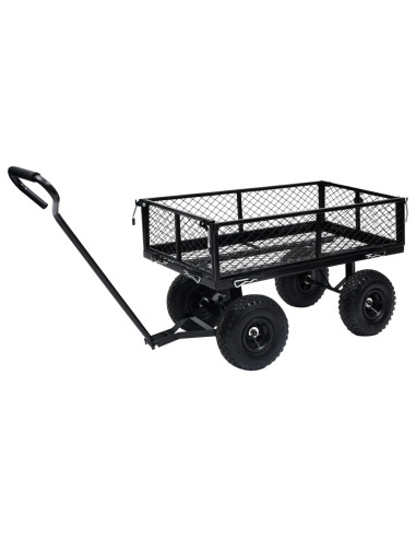 Carrello a Mano da Giardino Nero 250 kg