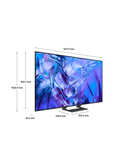 Samsung TV Crystal UHD 4K 75” UE75DU8570UXZT Smart TV Wi-Fi Titan Gray 2024, Processore Crystal 4K, 4K Upscaling, AirSlim Desi