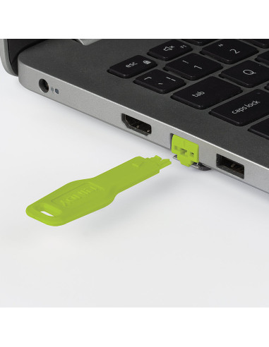 Lindy 47893 clip sicura Chiave bloccaporta RJ-45 Verde Acrilonitrile butadiene stirene (ABS)