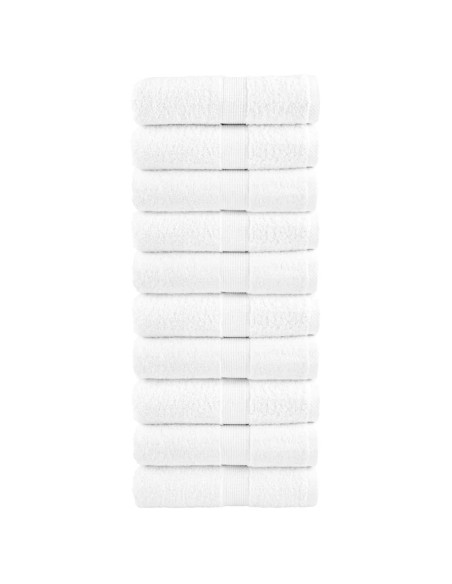 Asciugamani Ospiti 2 pz Bianchi 30x50 cm 600gsm 100% Cotone