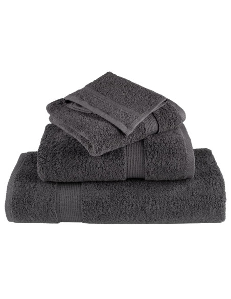 Asciugamani Doccia 2 pz Antracite 70x140 cm 600gsm 100% Cotone