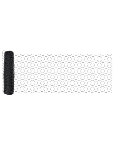 Recinzione con Posto Grigio 0,4 x 25 m Acciaio